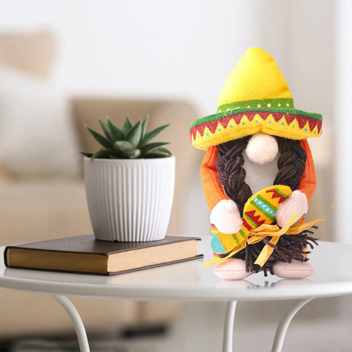 Wide Brimmed Hat Dwarf Doll Decoration N894