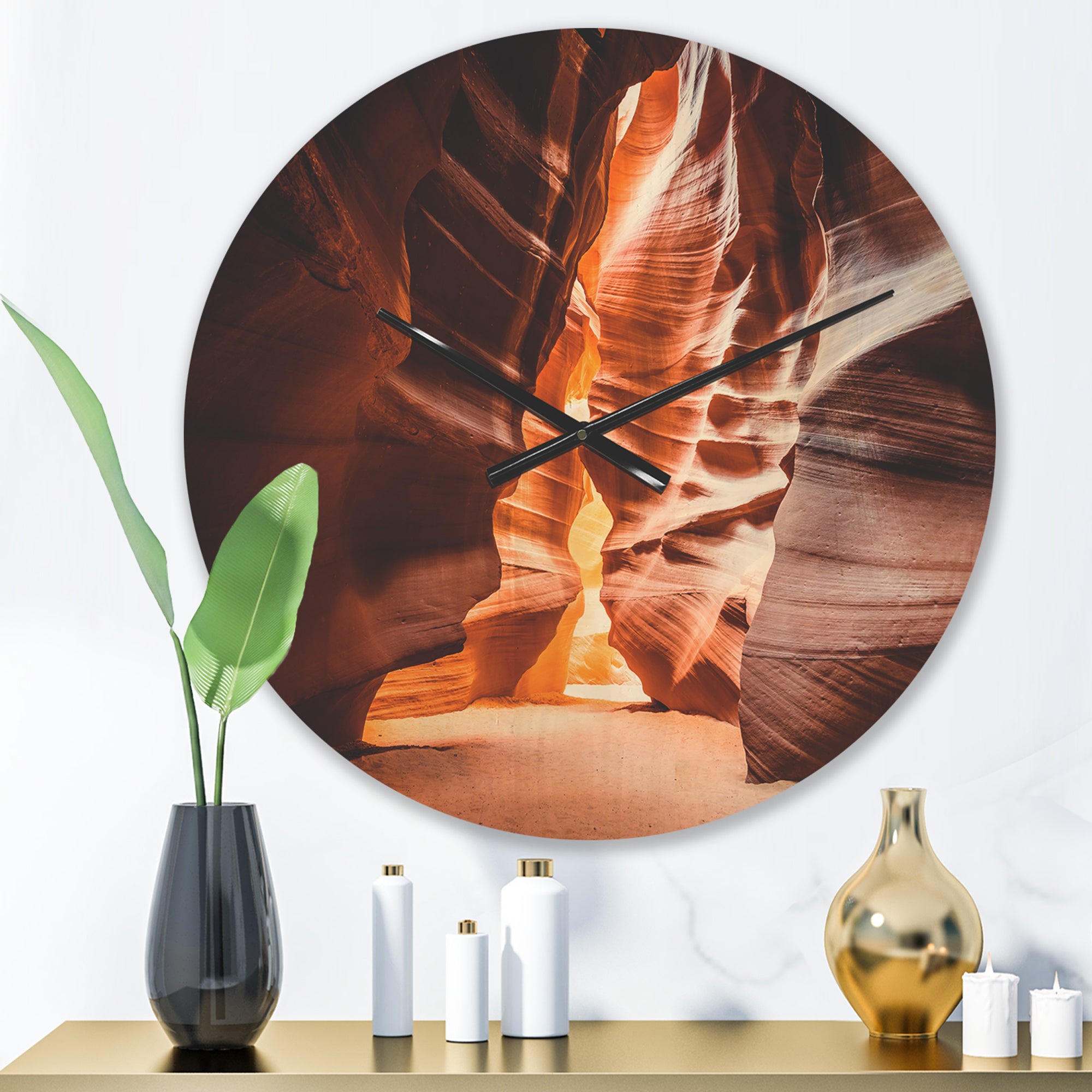 Antelope Canyon Wood Wall Clock K833