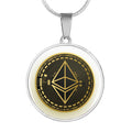 Stainless Steel or 18k Gold Circle Necklace 18-22" M67158