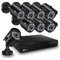 8CH 1080p H.264 Wired Security Camera System with 8pcs 1080p Waterproof Cameras T198