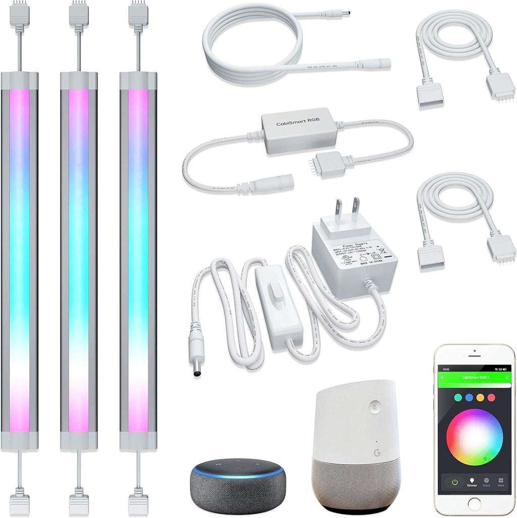 RGB Multi Color LED Smart Under Cabinet Strip Light Kit D88664