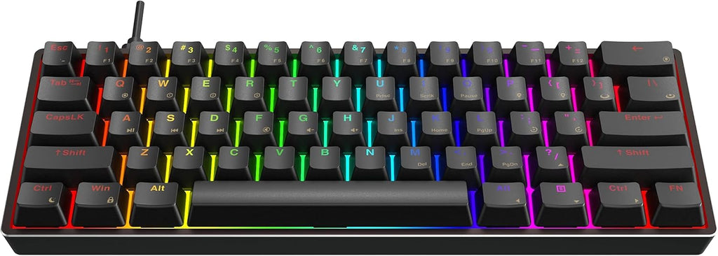 GK61 Mechanical Gaming Keyboard 61 Keys Aluminum Case PBT Keycap Hot Swappable RGB Backlight G87718