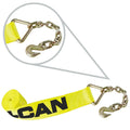 4 Inch x 30 Foot Yellow Winch Strap with Chain Anchor D686755