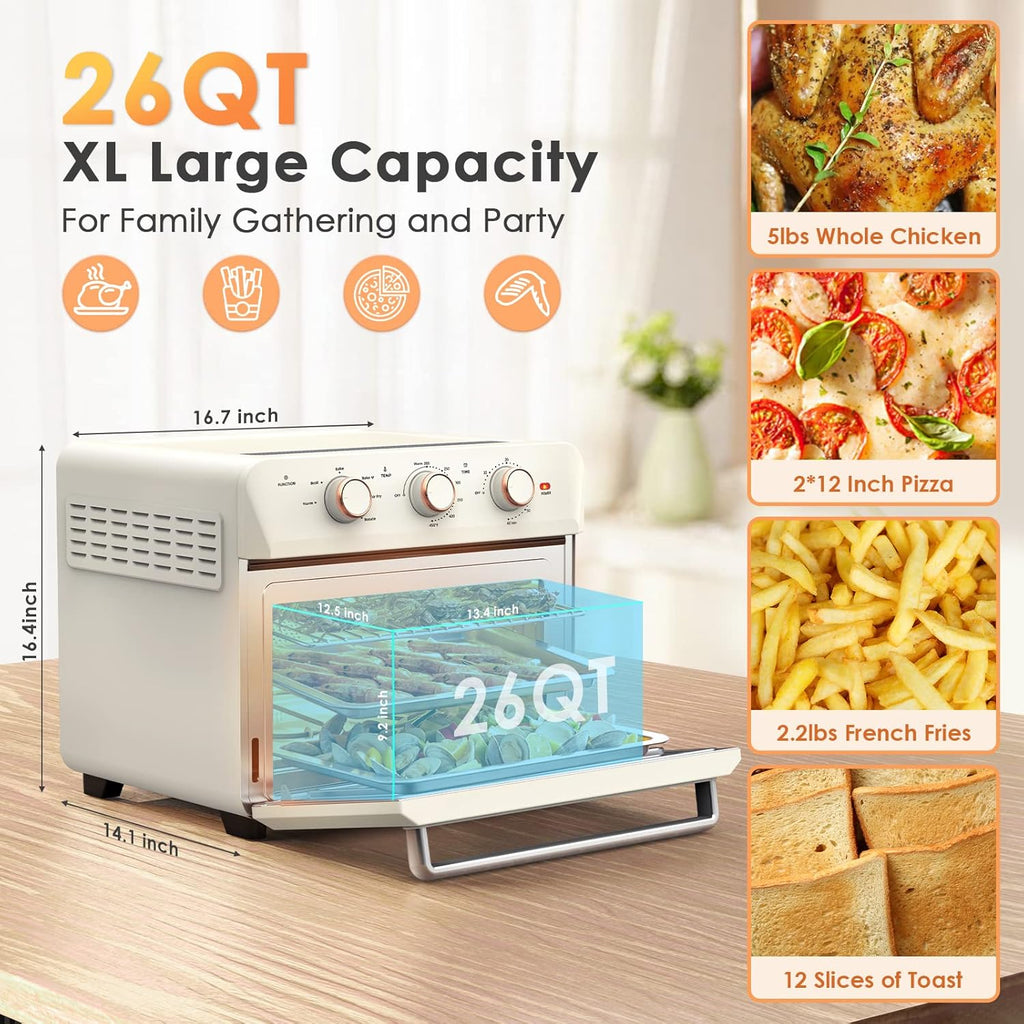 26.5Qt Stainless Steel Countertop Convection Oven Air Fryer A498347