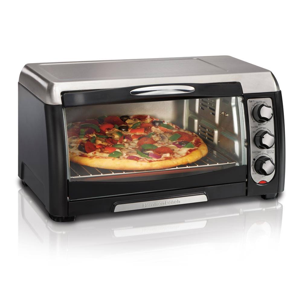 6 Slice Black Toaster Oven with Convection B40345