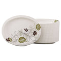Green/Burgundy Heavyweight Oval Platters 8 1/2 x 11, 500/Carton O214625