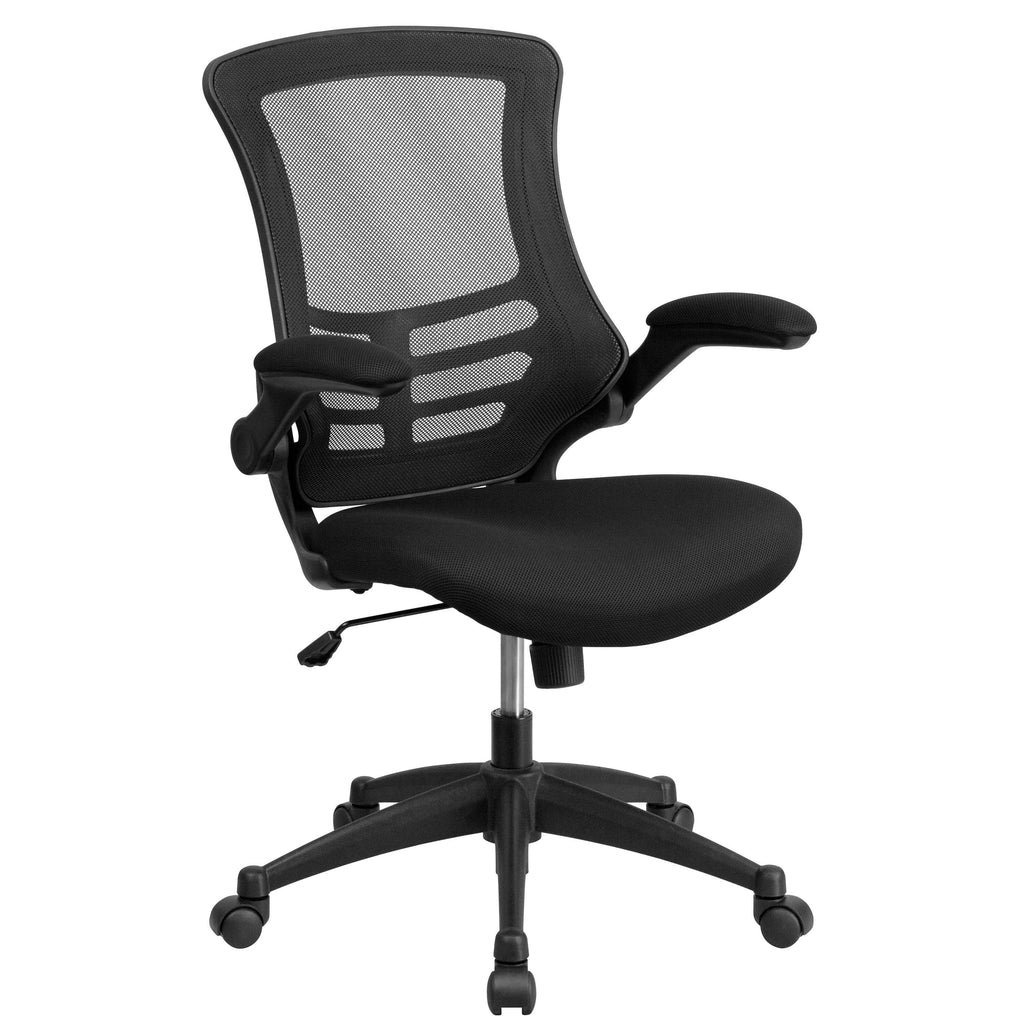 3PC Black Office Set with Desk, Mesh Chair, Filing Cabinet Z5530