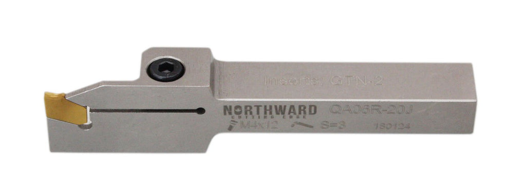 3/8'' by 1/2'' Heavy Duty Indexable Grooving/Parting Holder with Gtn-2 Tin Coated Carbide Insert S154244