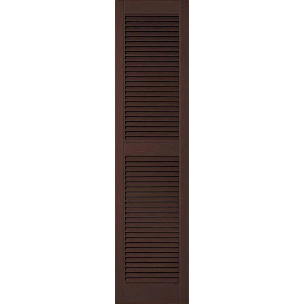 12x22W x 52x22H Vinyl Open Louver Shutters with Shutter-Loks (Per Pair) N8751