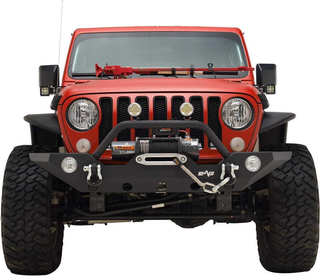 Front Bumper with Winch Plate and Fog Light Hole for Wrangler JL Y6645