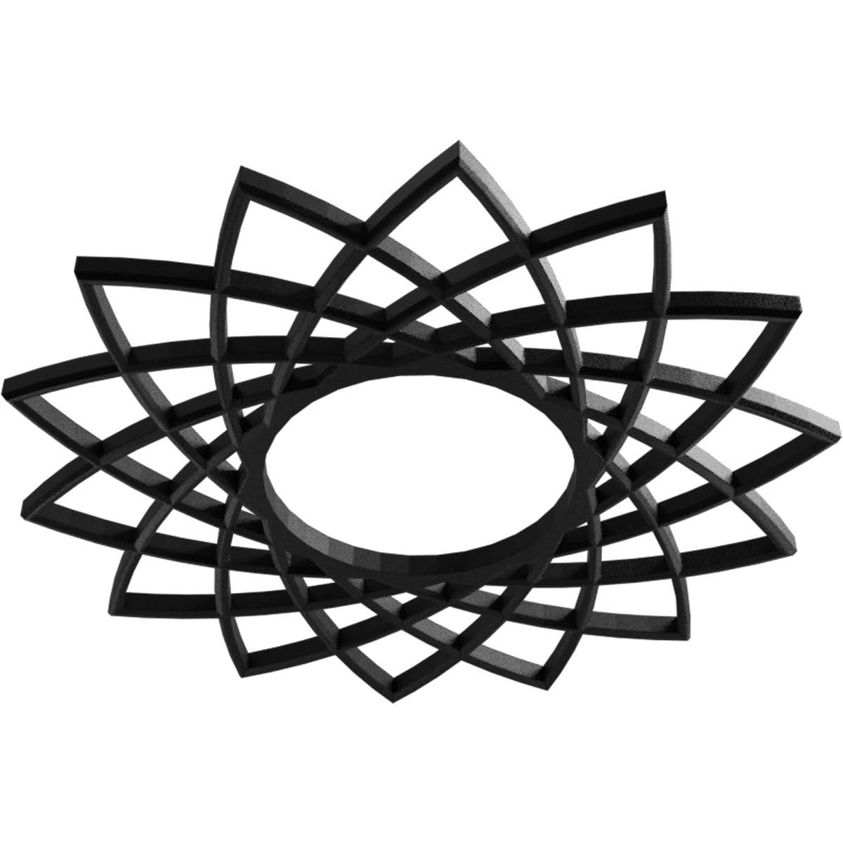 32x22OD x 12 3/8x22ID x 1x22P PVC Pierced Ceiling Medallion L48560