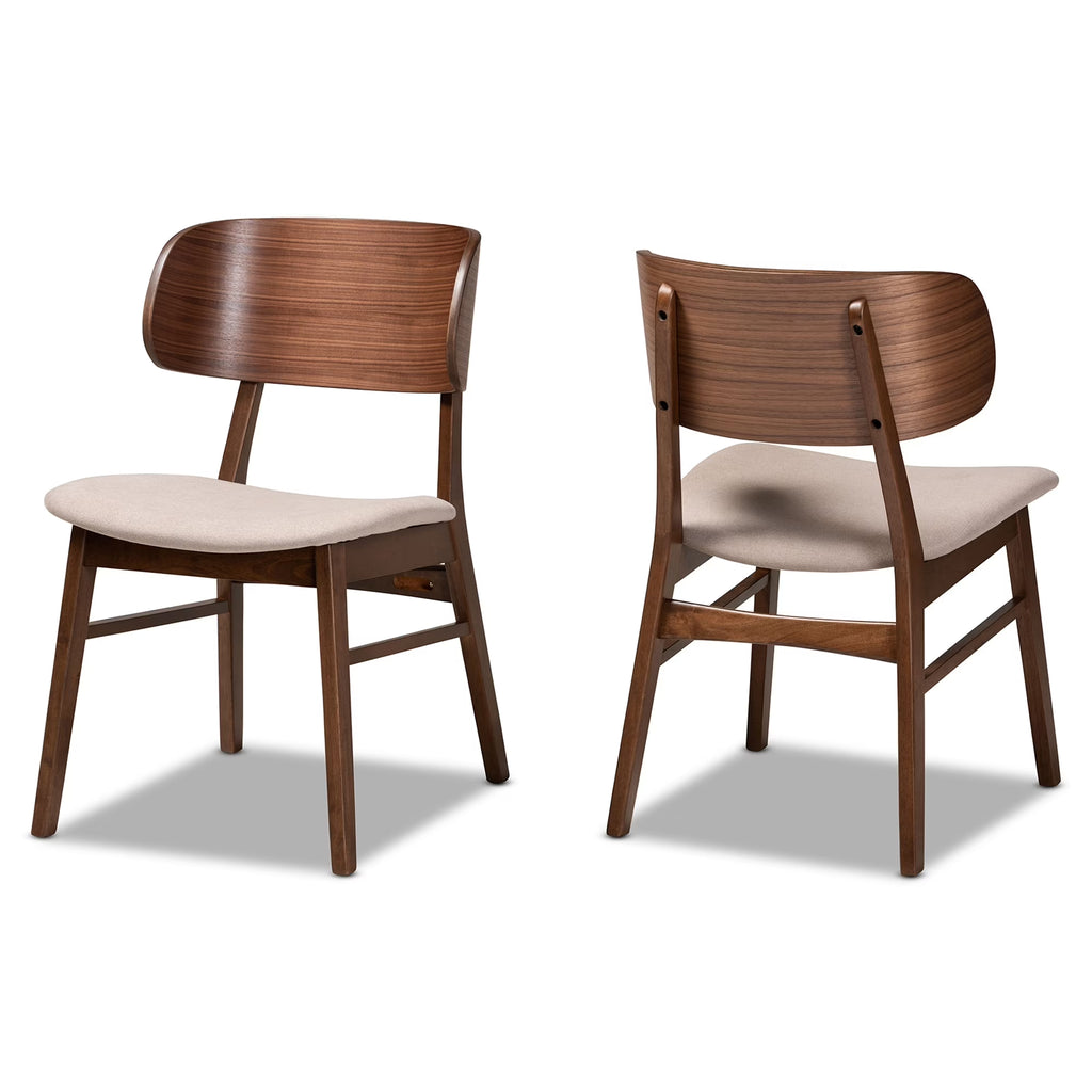 Beige Wood Dining Chair Set (2PCs) N4250