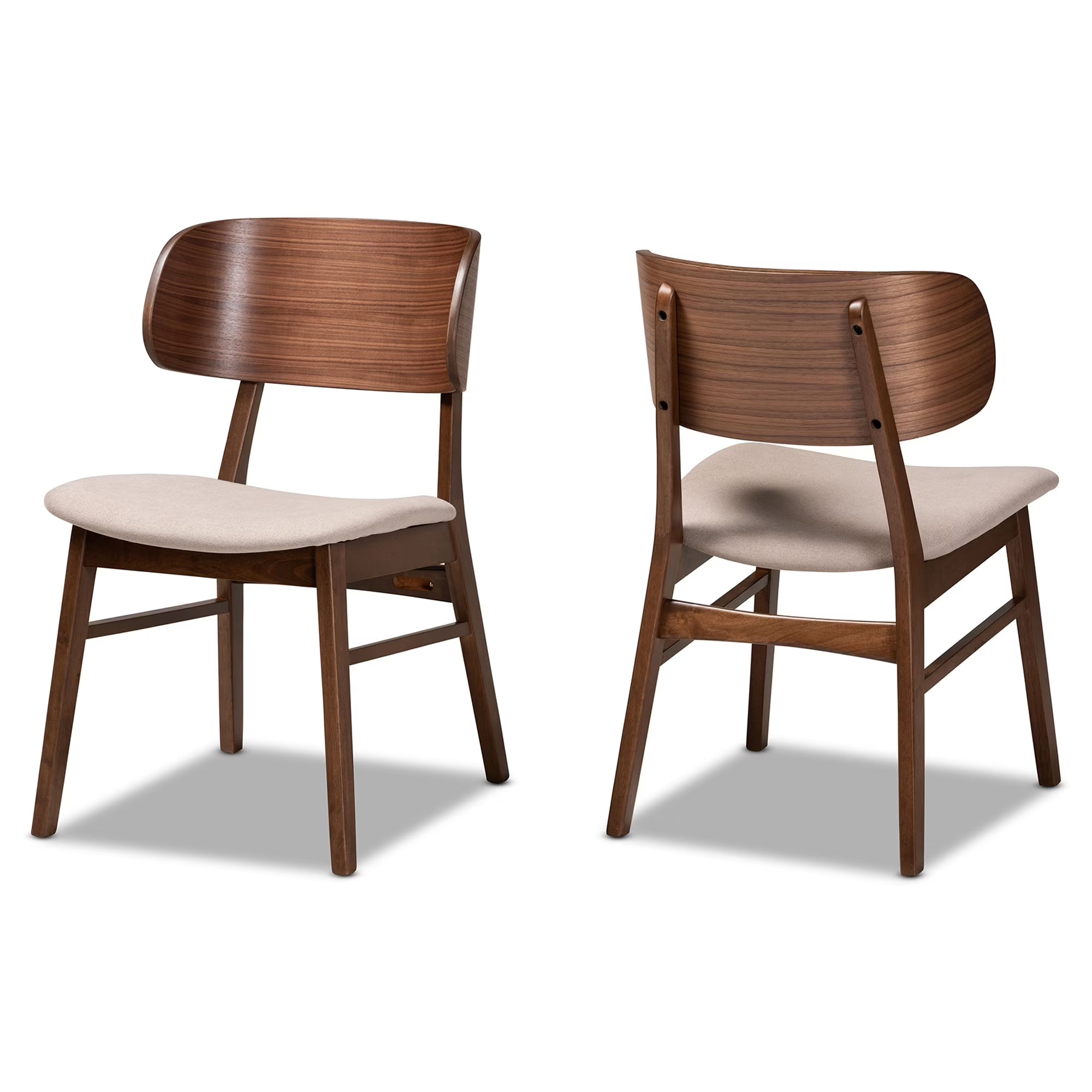 Beige Wood Dining Chair Set (2PCs) N4250