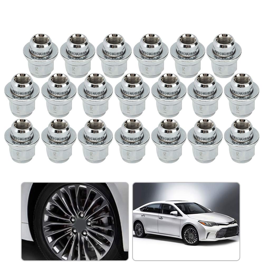 Silver Steel Wheel Nut 20 Pieces N964