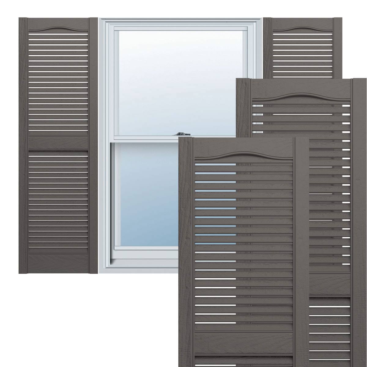 12x22W x 60x22H Vinyl Open Louver Shutters F82255