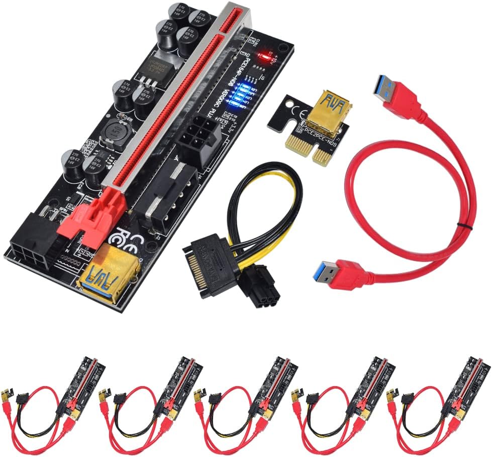 USB 3.0 PCI-E Riser Adapter Card 6 Pack Q262