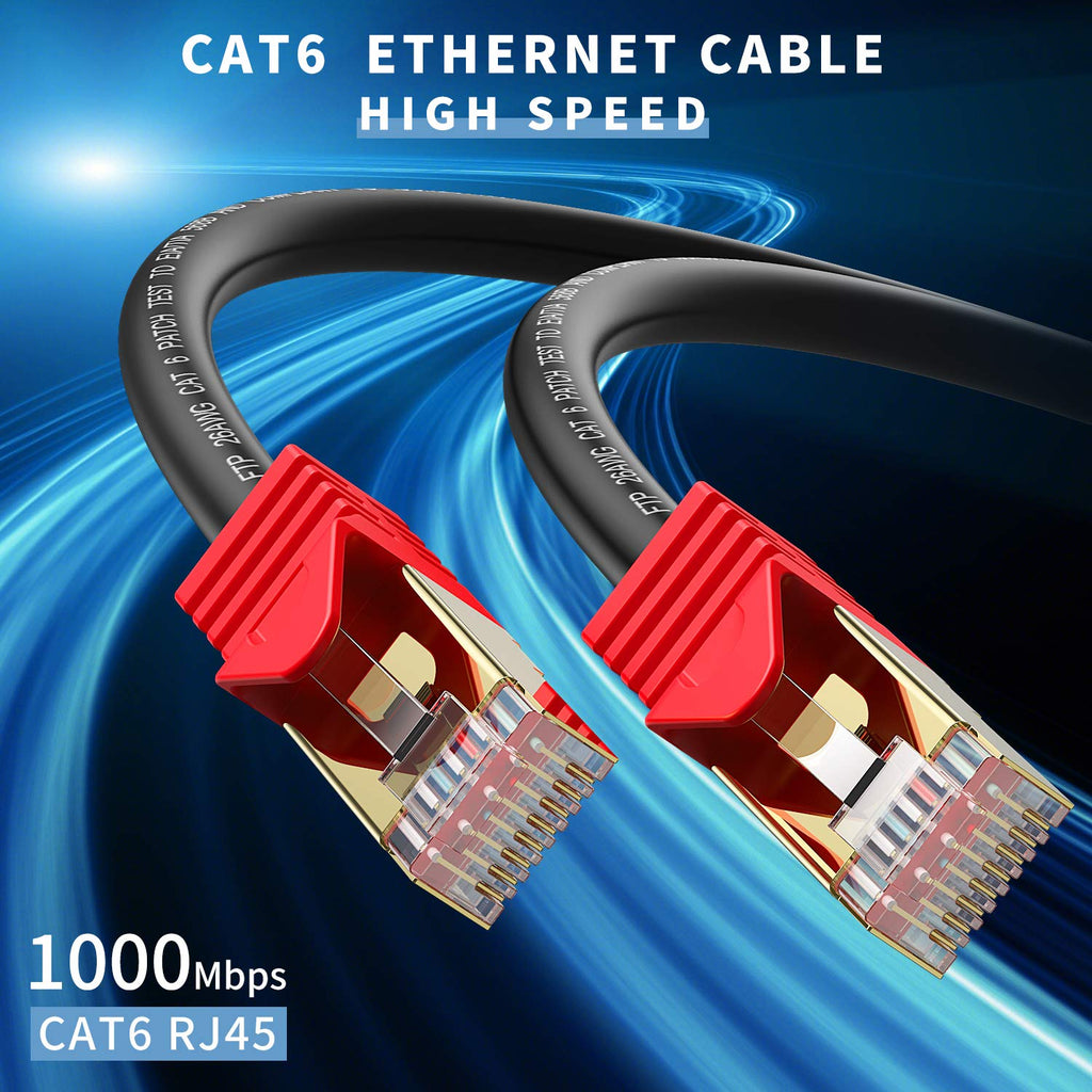 Outdoor Cat 6 Ethernet Cable 200ft 26AWG Heavy-Duty FTP Waterproof Direct Burial C40672