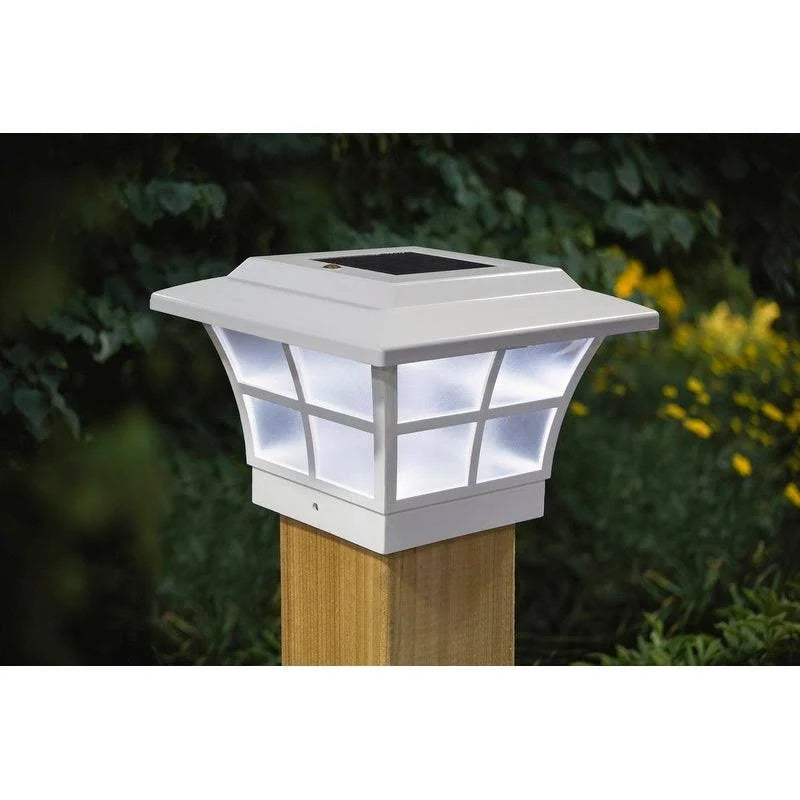 4 x 4 White Solar Post Cap (2-Pack) B49273