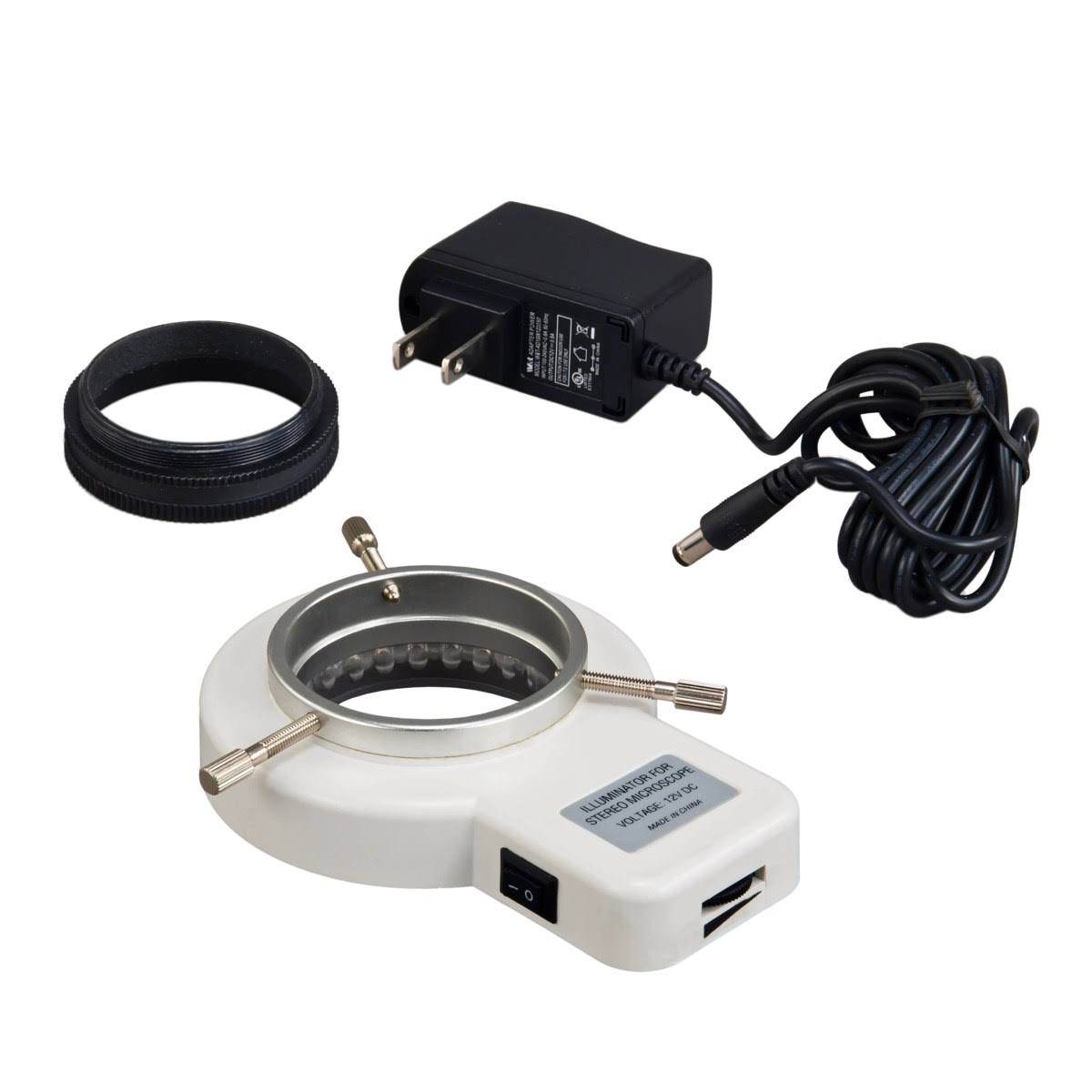 7-45X Stereo Microscope with Articulate Arm, 56 LED Ring Light, 5.0M Camera P63078