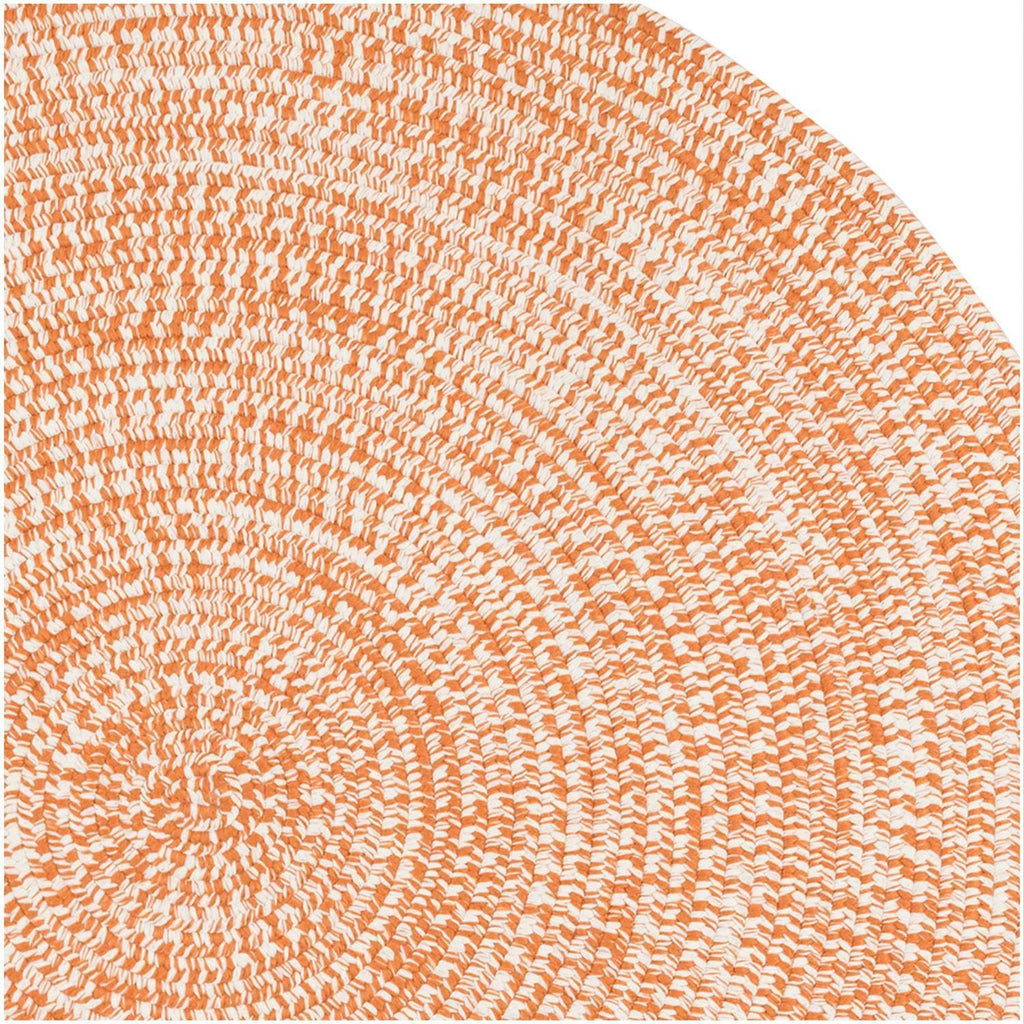 Rusted Orange Round Tweed Rug N778