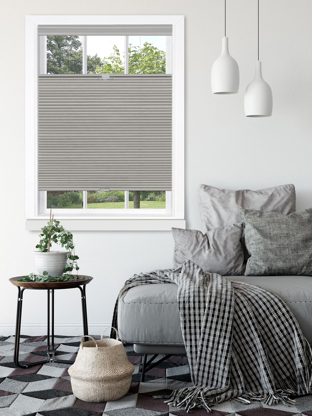 Cordless Cellular Shade 23"L x 64"W Dove Grey G233835