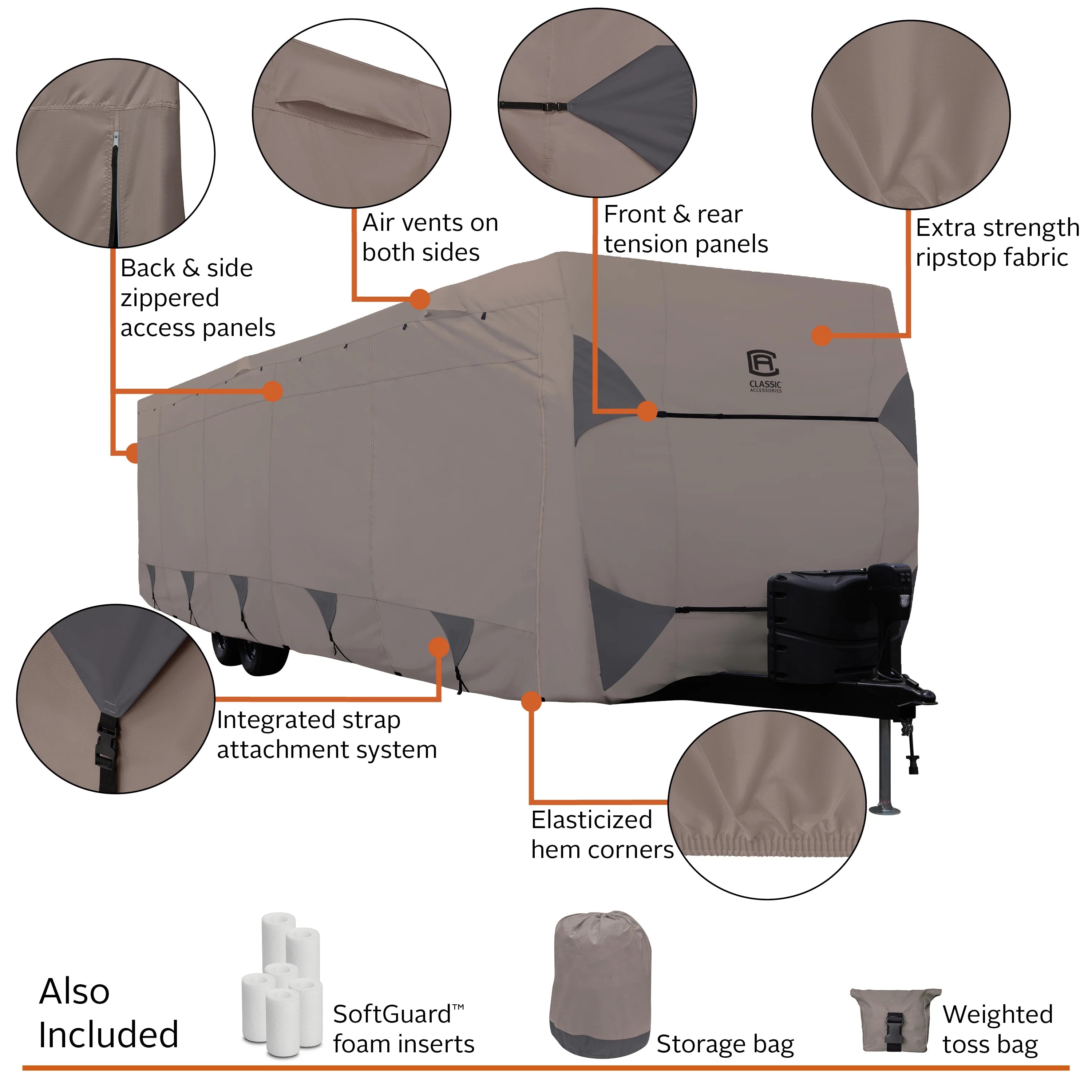 Travel Trailer Cover, 27-30 ft J9140