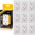 20-Amp 125-Volt GFCI Duplex Tamper Resistant Outlet with Indicator Light and Wall Plate I32093