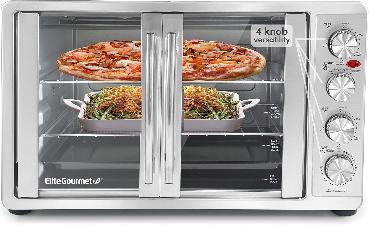 Double French Door Convection Toaster Oven, 18-Slice, 45L M8347