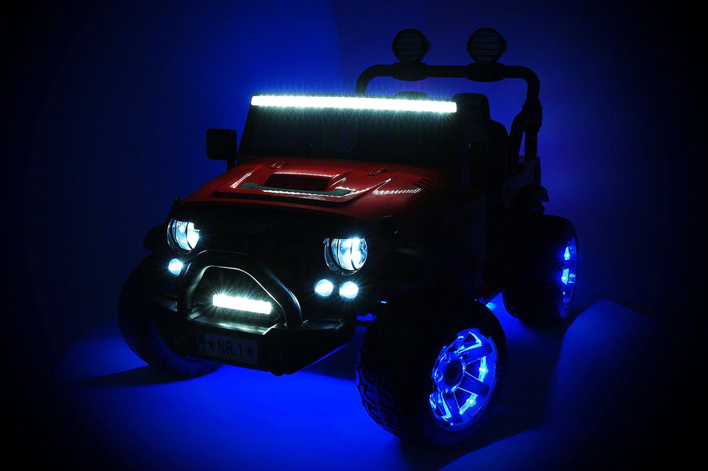 12V Power Ride-On Car Truck with R/C Parental Remote and LED Wheels Y556