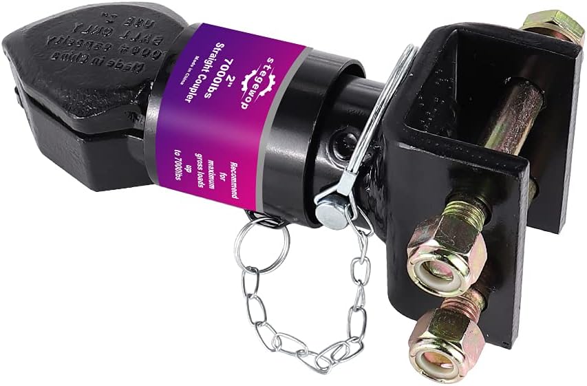 2 Adjustable Trailer Coupler with Trigger Latch, 7000 lb, Pack of 2 D32733