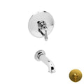 Satin Gold Tub and Shower Trim Plate with Handle F88467