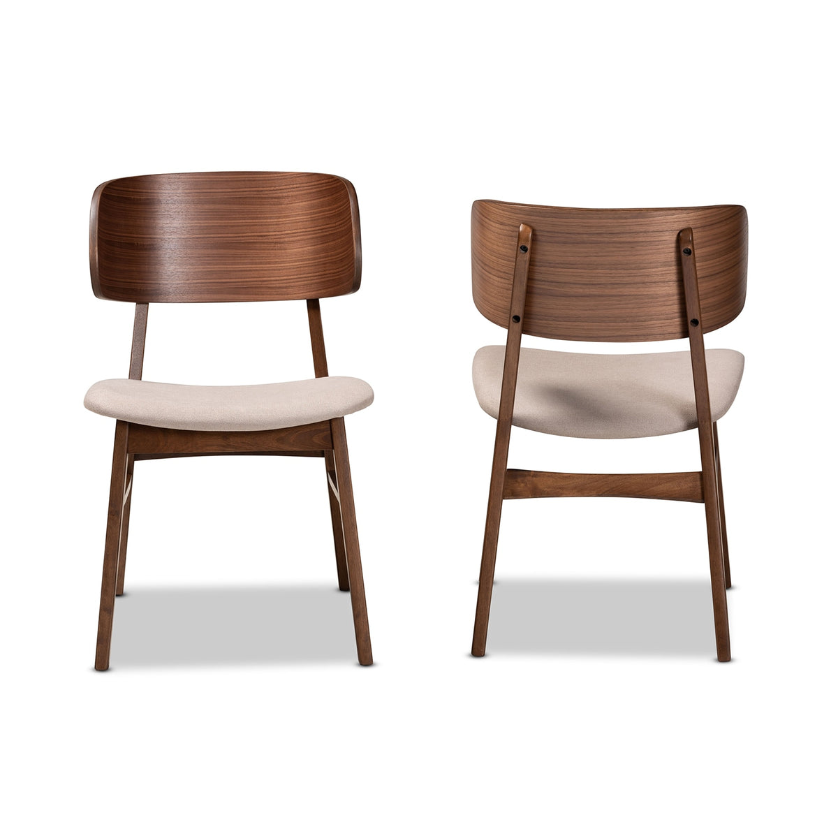 Beige Wood Dining Chair Set (2PCs) N4250