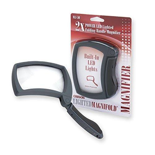 LED Lighted 2X Power Rectangular Magnifier T7756