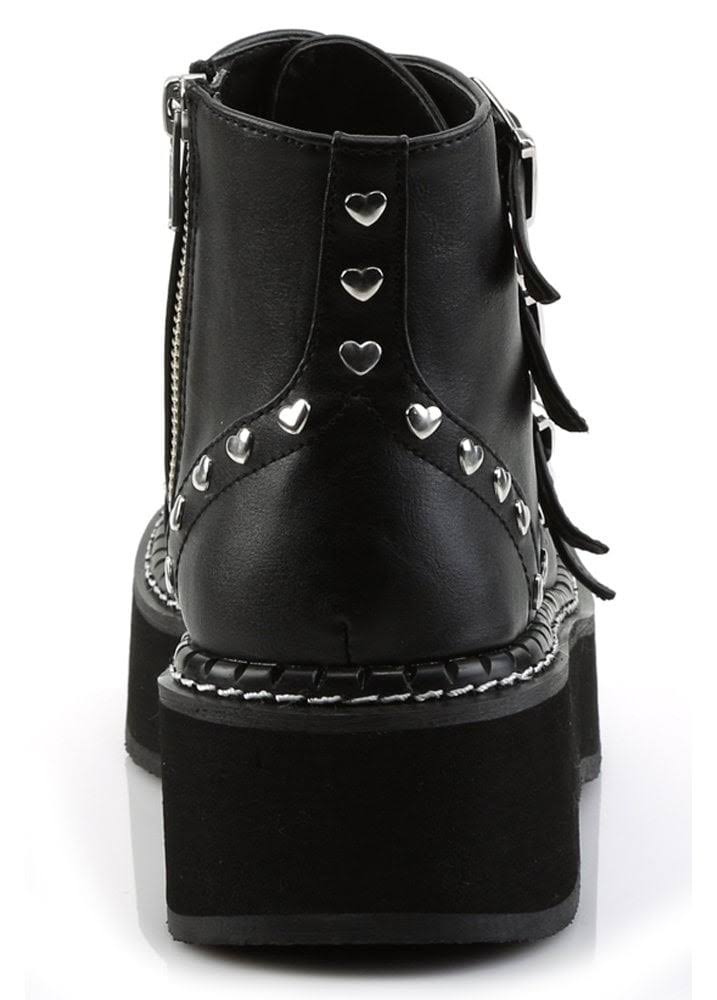 Black Vegan Leather Shoes Z843224