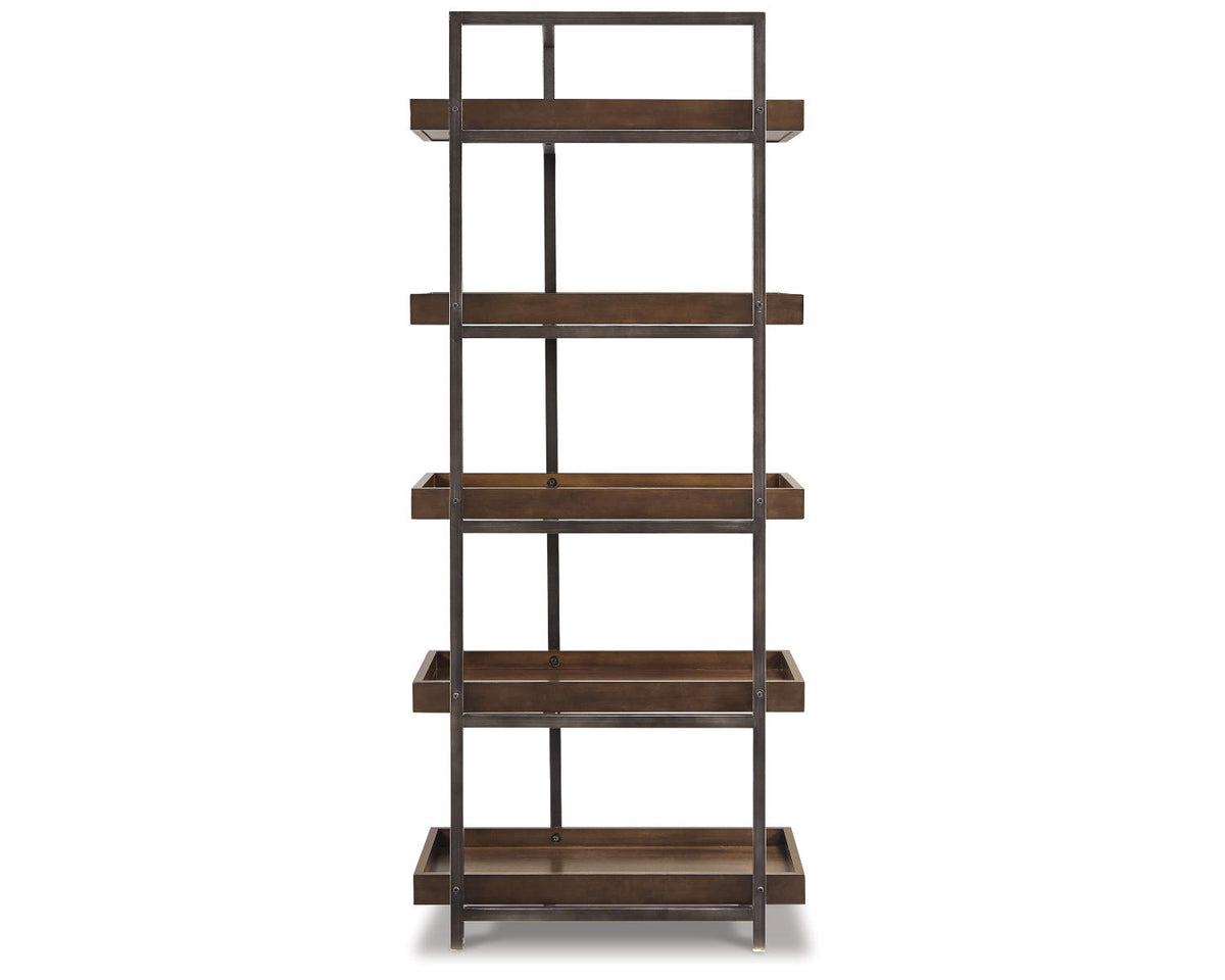 Industrial Entertainment Center Bookcase, Brown K3946