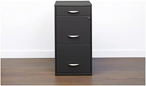18 inch 3 Drawer Metal File Cabinet Charcoal E391657