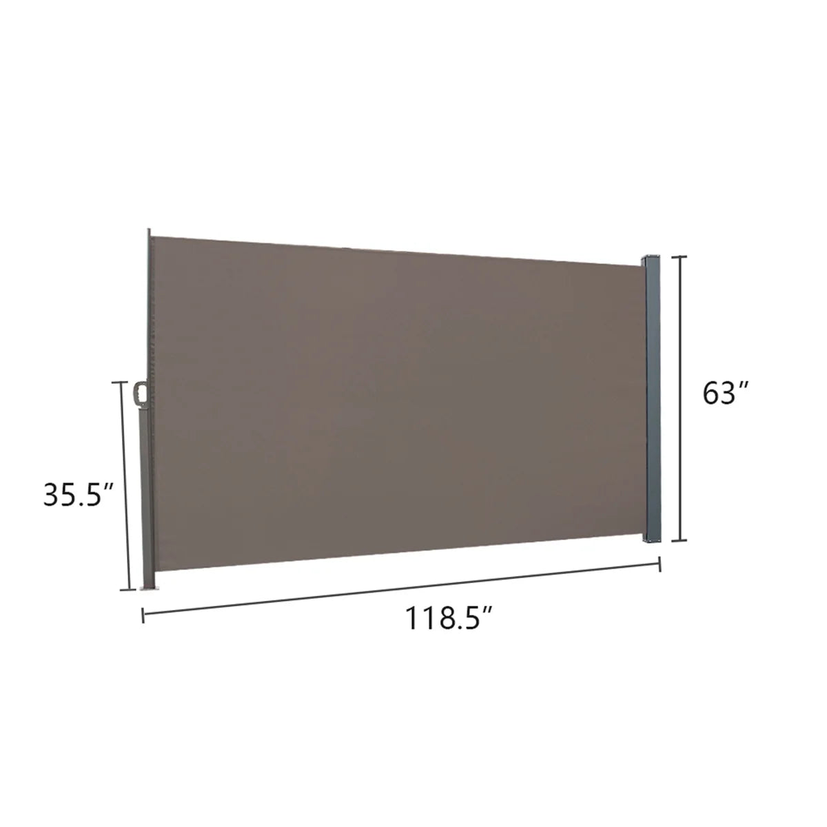 5x10ft Retractable Patio Side Awning, Outdoor Privacy Screen F914742