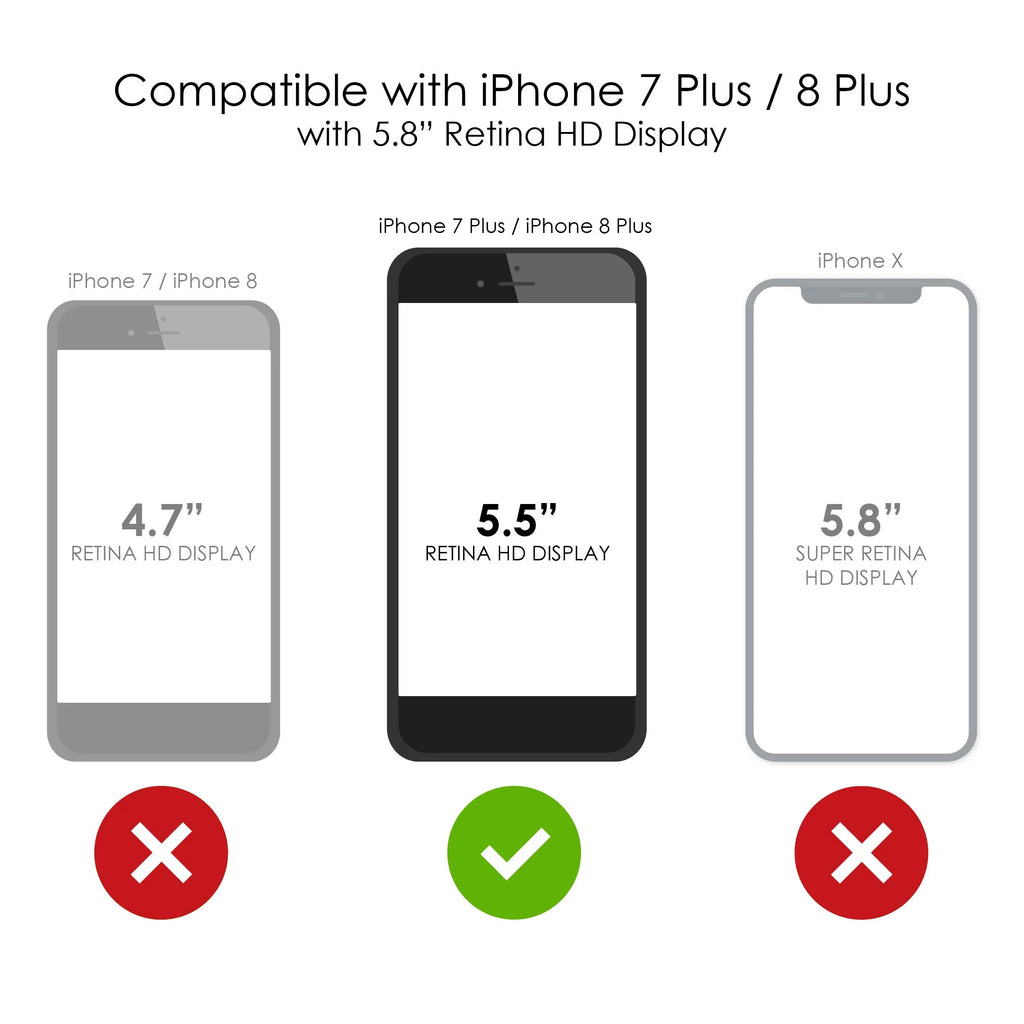 Clear Shockproof Hybrid Case for iPhone 7 PLUS / 8 PLUS with Tempered Glass Screen Protector S719162