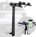 Bicycle Car Rack Bike Hitch Rack Double Foldable Bike Carrier Rack with 2'' Hitch Receiver, Bike Phone Mount, 3 Bike, Pack of 2 P23987