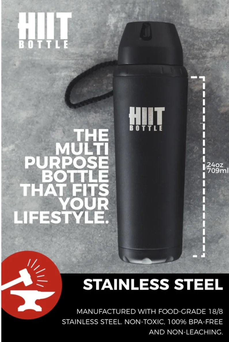 White Stainless Steel Insulated Water Bottle with Mixer, 24 oz G33679