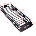 Black Steel Rooftop Cargo Carrier Basket R3757