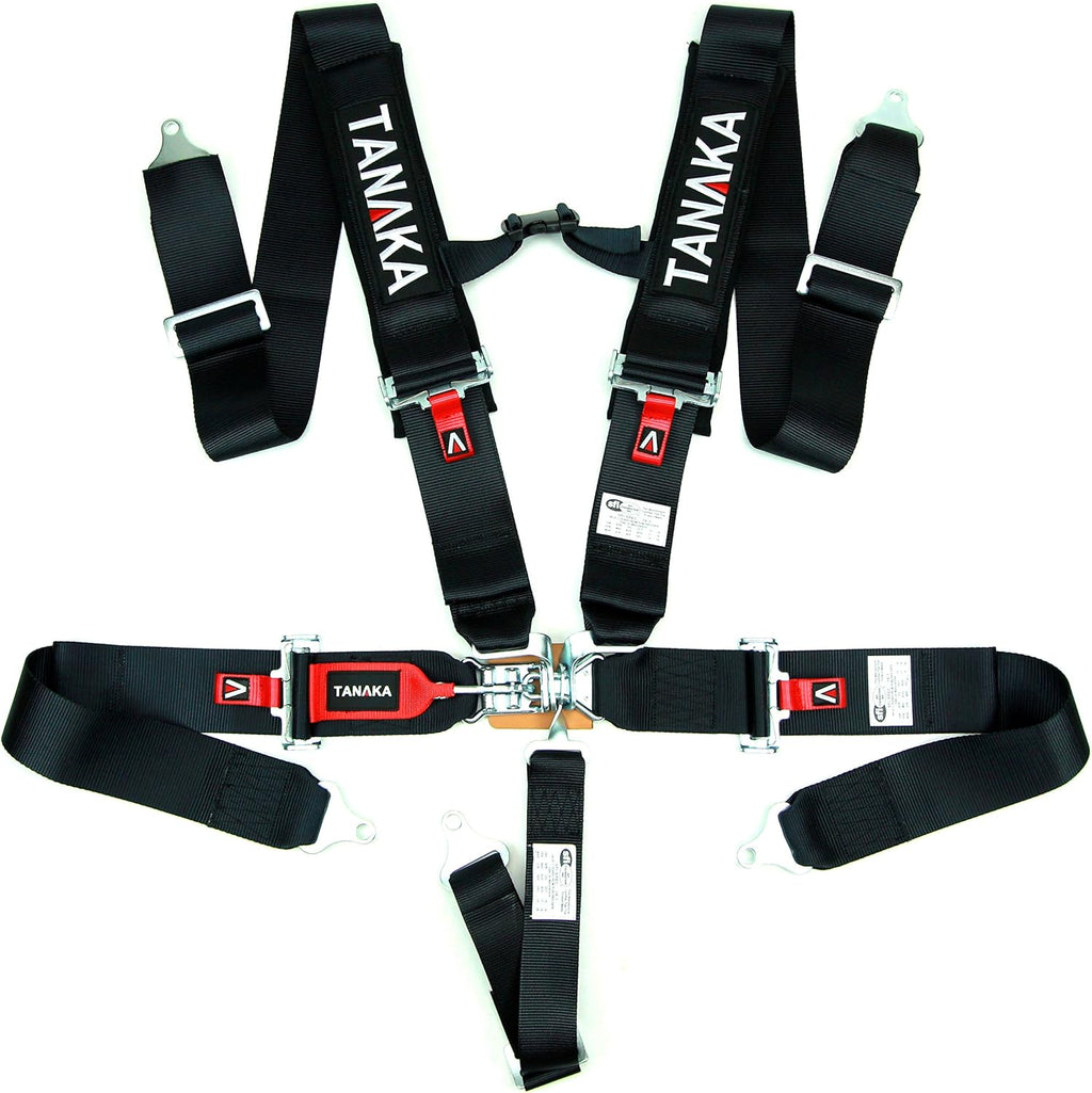 Black 5-Point Safety Harness Set with Shoulder Pads, Pack of 2 R5684