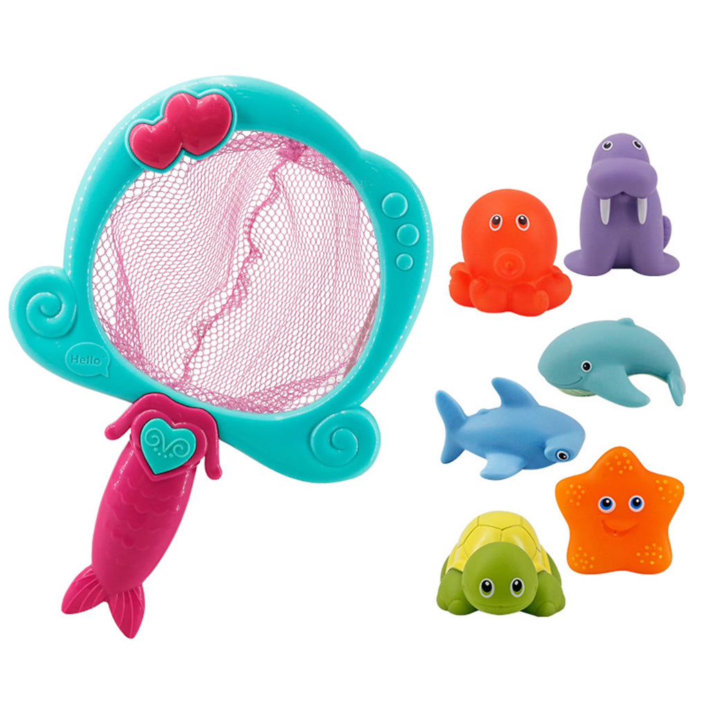 Baby Bath Toys Bathtub Toys with Net Color Changing Floating Pool Toys H18396