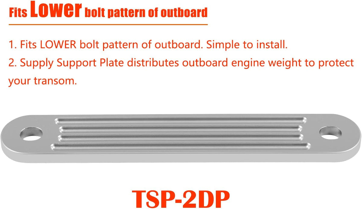 Transom Support Plate for Top Bolt Holes & Transom Support Plate Alt. for Lower Bolt Holes L36384