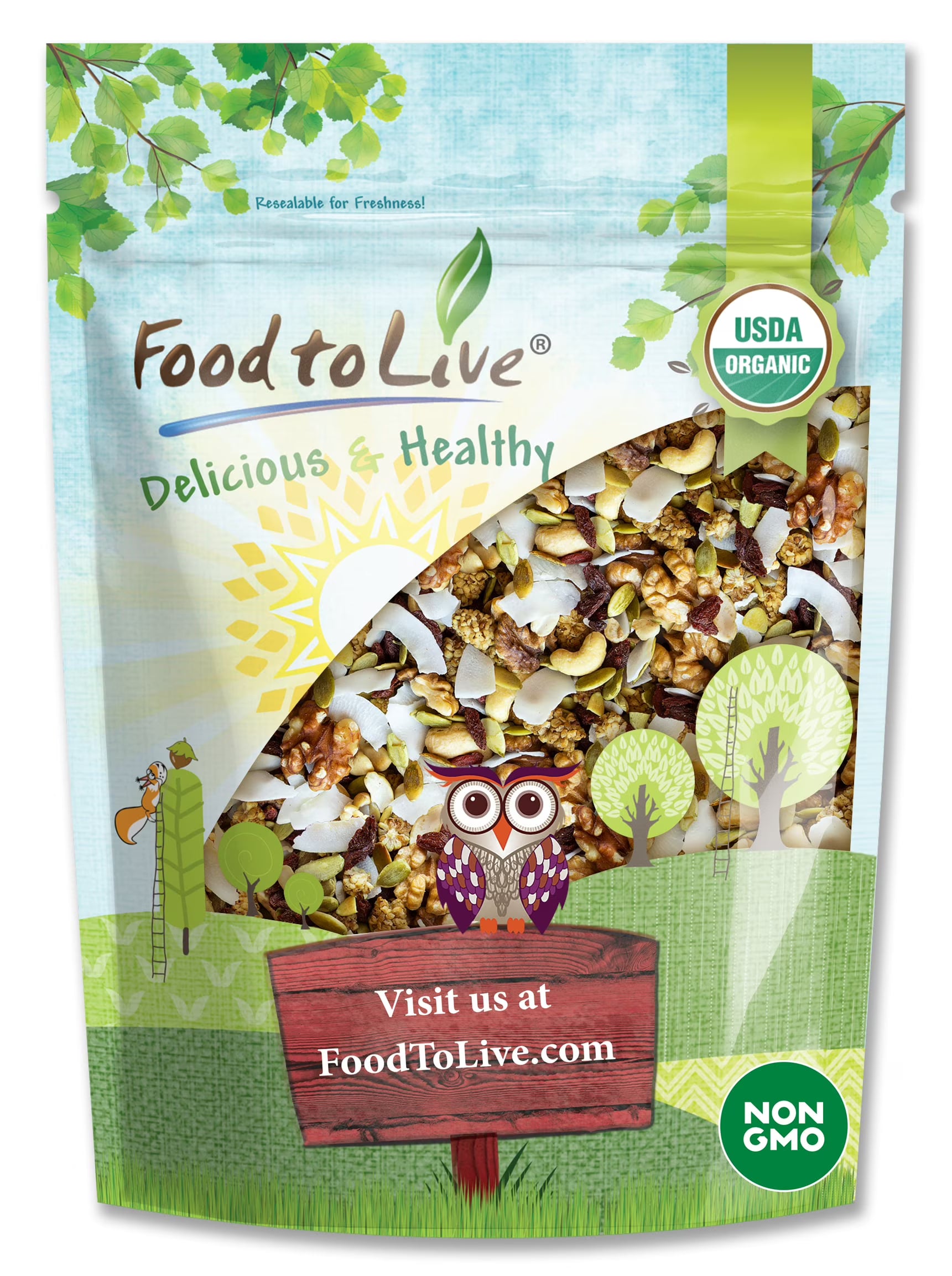 Organic Raw Variety Trail Mix, 4 Pounds E29009