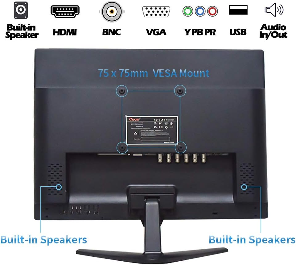 18.5 CCTV Monitor with VESA Wall Mounting H5172