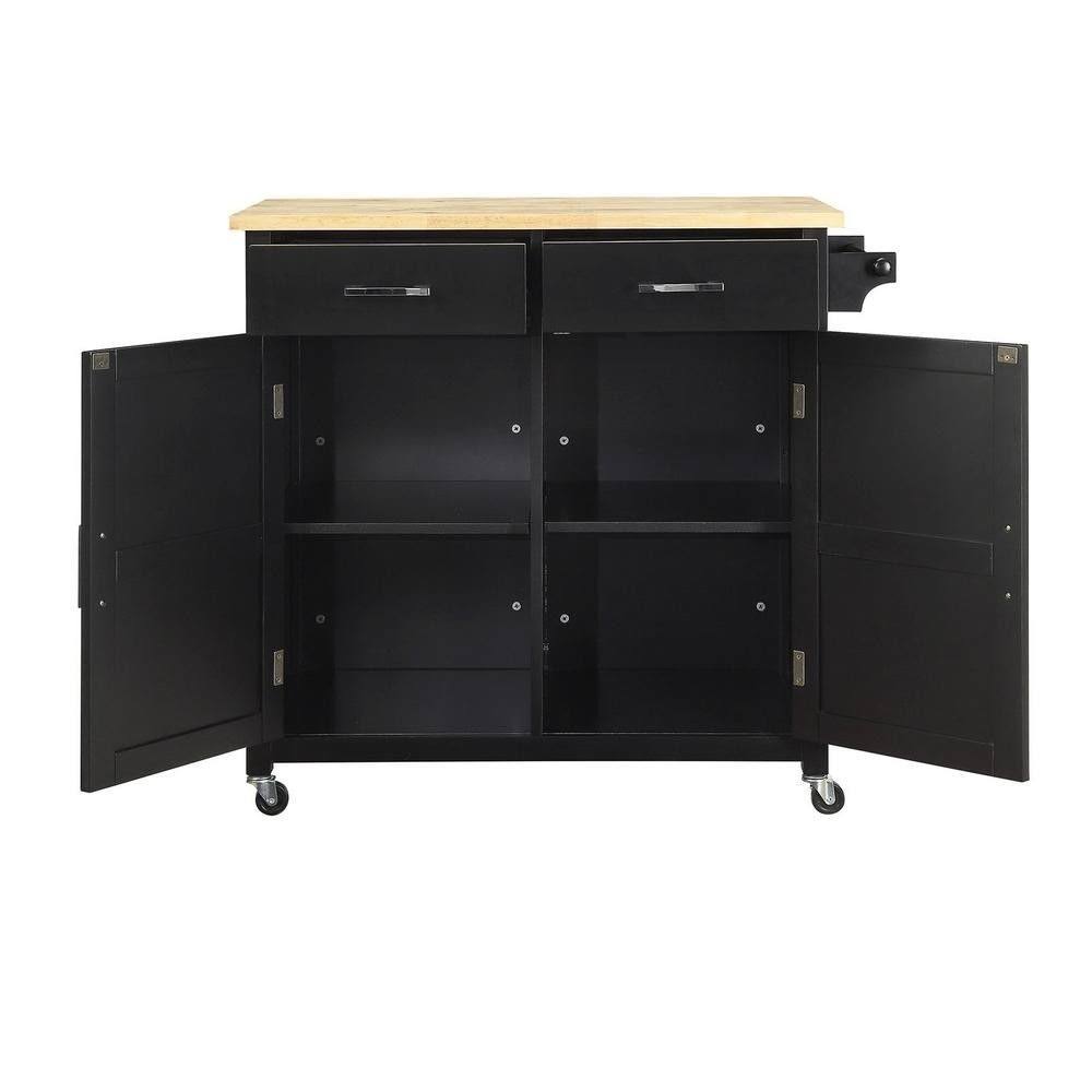 Black Kitchen Cart J1350