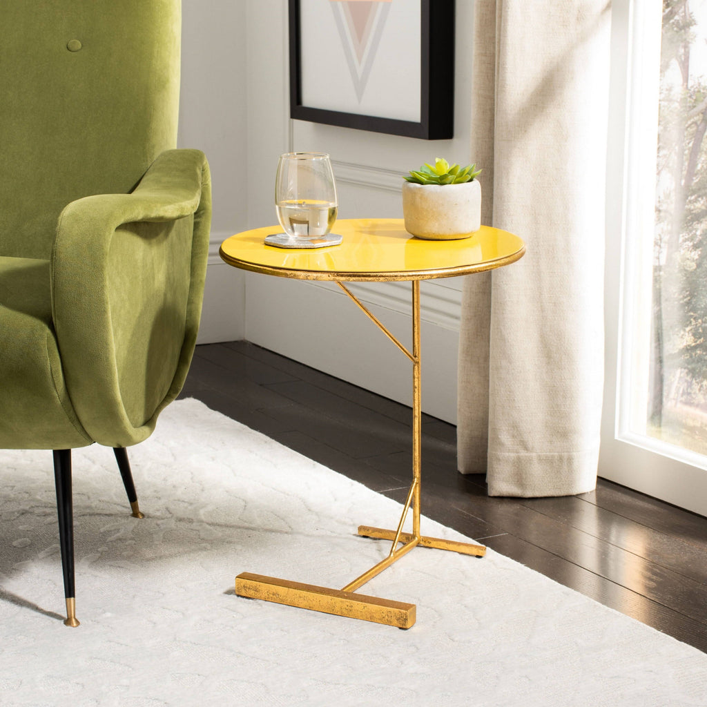 Round C Table Yellow/Gold H95100
