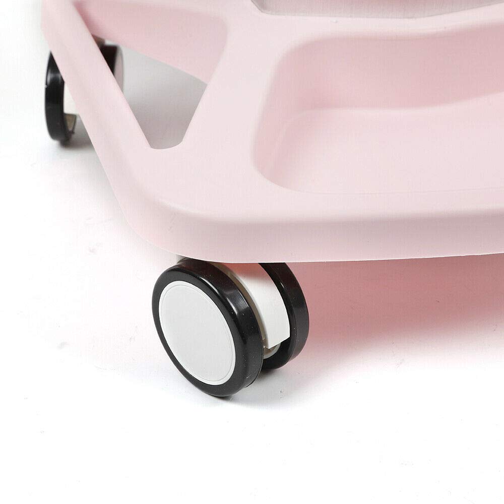Pink Metal + ABS Rolling Trolley Cart W46759