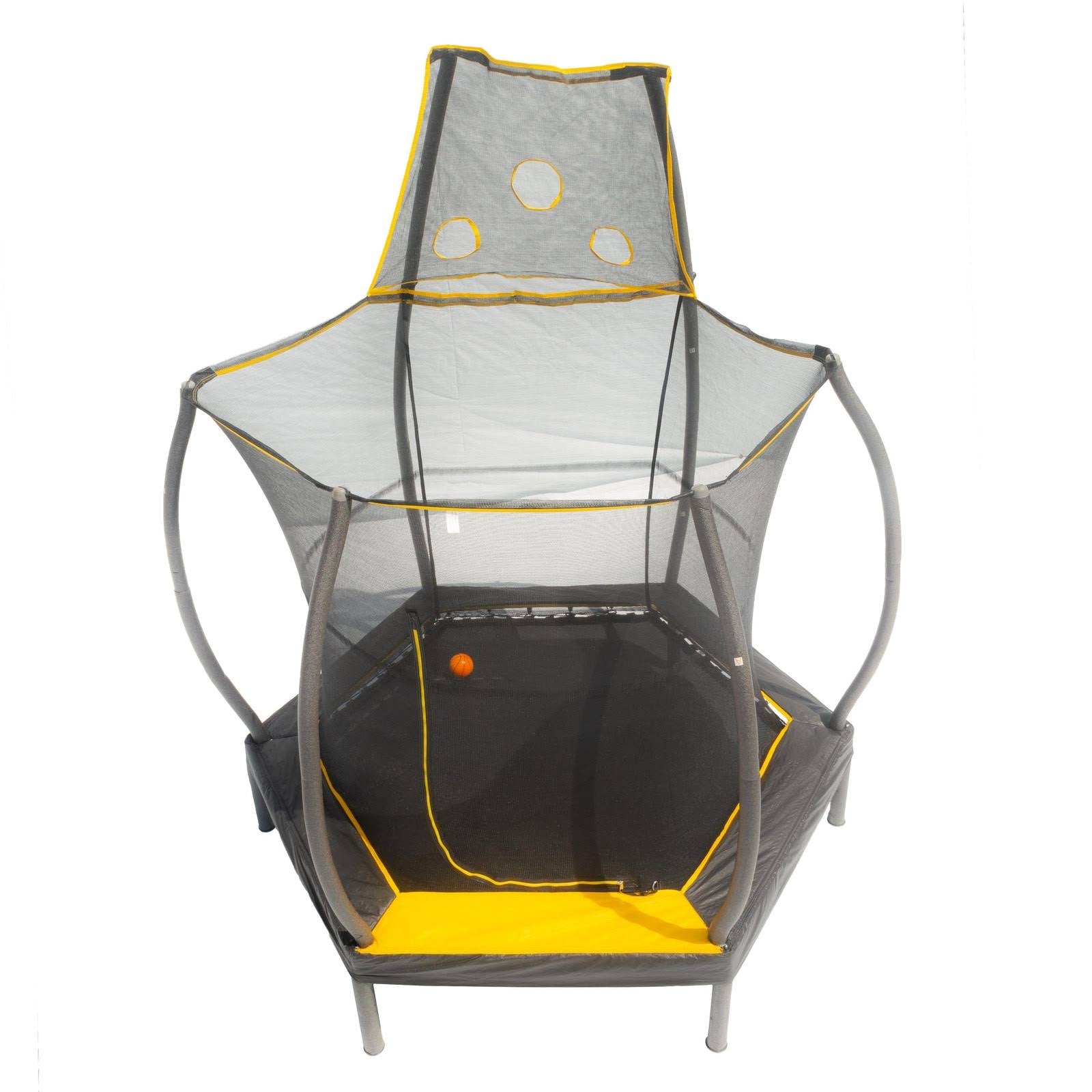 Hexagon 7.5& Trampoline with Toss Ball Game O6735